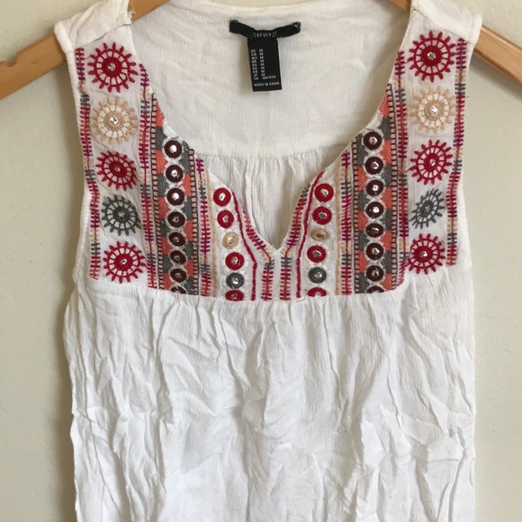 Forever 21 boho stitched bib tank - Picture 4 of 4